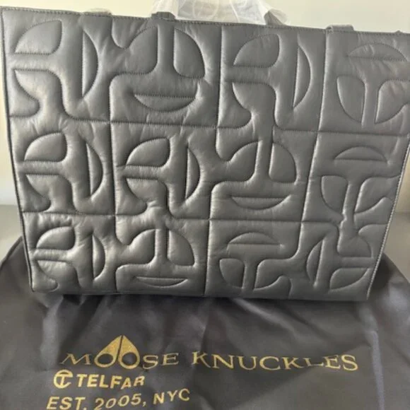 NWT Moose Knuckles X Telfar Leather Tote - Picture 2 of 2